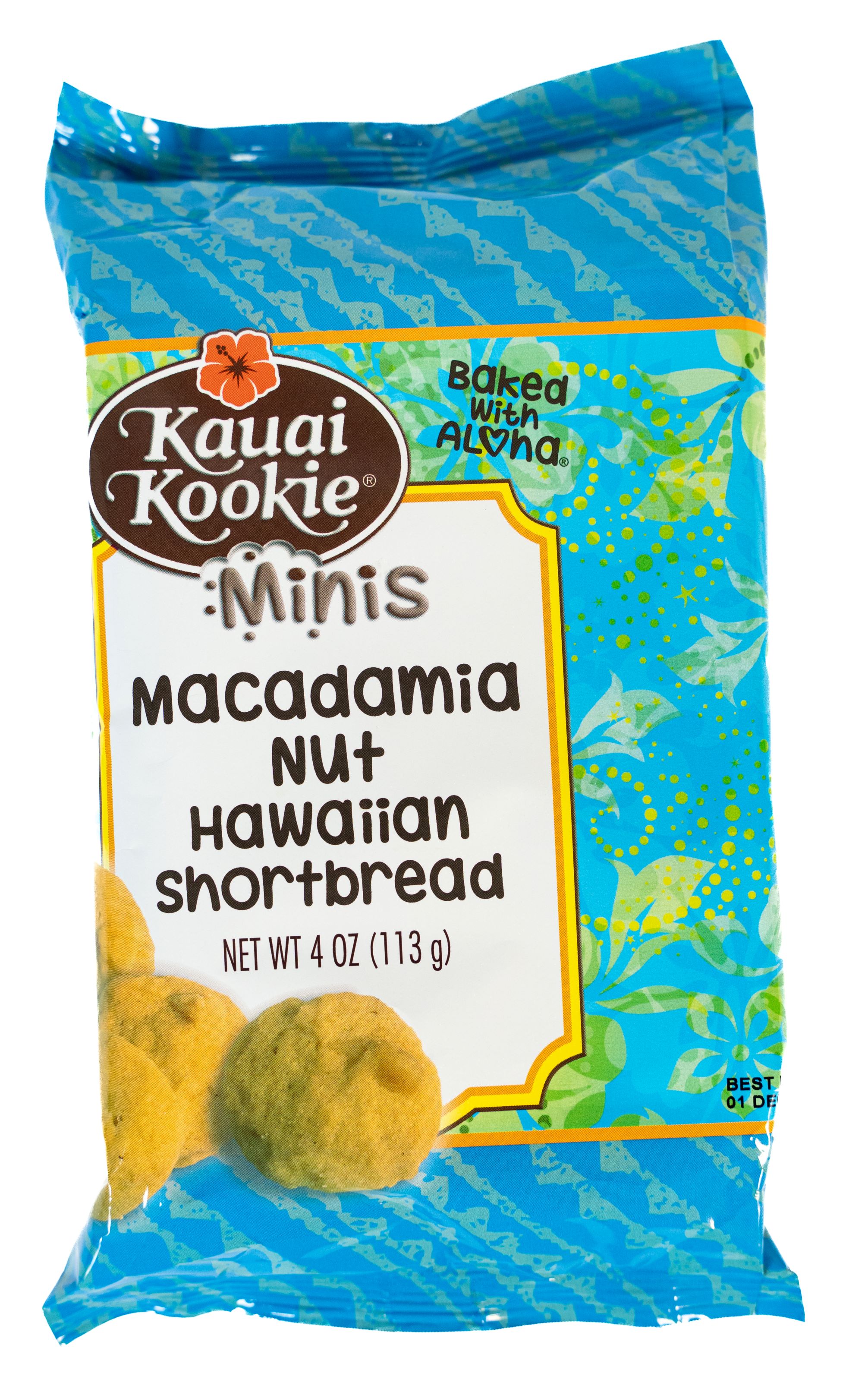 Minis Macadamia Nut Shortbread Cookies 4 oz – Kauai Kookie Online